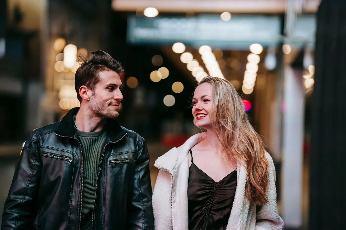 A couple meeting for a real date